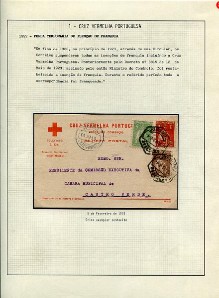 001 (20).jpg -     Lote:    1                   Descrição:         SELOS PRIVATIVOS DE PORTUGAL &mdash; Coleção especializada, com estudo das emissões da Cruz Vermelha Portuguesa, União dos Atiradores Civis Portugueses, Assistência Nacional aos Tuberculosos e Sociedade de Geografia de Lisboa, incluindo selos novos e usados, sobrescritos circulados, provas, erros, ensaios, etc.. Montada em 130 folhas de exposição tipo Lindner, provavelmente o maior espólio jamais reunido destas emissões, com exemplares de grande raridade e alguns deles únicos. Esta coleção participou em diversas exposições nacionais e internacionais, obtendo sempre medalha de ouro nas participações nacionais e bilaterais com Espanha e Brasil (Iberphila, Philaibéria e Lubrapex), com a pontuação máxima de 89 pontos em 100 nas exposições Philaibéria'02 em Santo André e Philaibéria'04 em Estremoz. Foram-lhe ainda atribuídos diversos prémios especiais e felicitações do júri pela qualidade do material filatélico e originalidade.         Lote       Valor Base:     &euro; 35.000,00     Valor Venda:     &euro;      