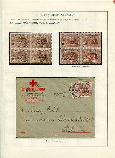 001 (30).jpg -     Lote:    1                   Descrição:         SELOS PRIVATIVOS DE PORTUGAL &mdash; Coleção especializada, com estudo das emissões da Cruz Vermelha Portuguesa, União dos Atiradores Civis Portugueses, Assistência Nacional aos Tuberculosos e Sociedade de Geografia de Lisboa, incluindo selos novos e usados, sobrescritos circulados, provas, erros, ensaios, etc.. Montada em 130 folhas de exposição tipo Lindner, provavelmente o maior espólio jamais reunido destas emissões, com exemplares de grande raridade e alguns deles únicos. Esta coleção participou em diversas exposições nacionais e internacionais, obtendo sempre medalha de ouro nas participações nacionais e bilaterais com Espanha e Brasil (Iberphila, Philaibéria e Lubrapex), com a pontuação máxima de 89 pontos em 100 nas exposições Philaibéria'02 em Santo André e Philaibéria'04 em Estremoz. Foram-lhe ainda atribuídos diversos prémios especiais e felicitações do júri pela qualidade do material filatélico e originalidade.         Lote       Valor Base:     &euro; 35.000,00     Valor Venda:     &euro;      