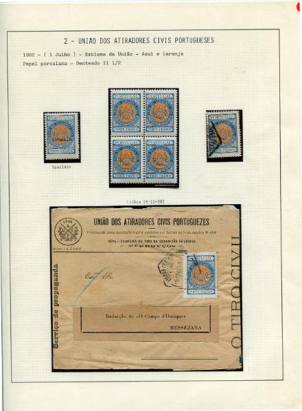 001 (58).jpg -     Lote:    1                   Descrição:         SELOS PRIVATIVOS DE PORTUGAL &mdash; Coleção especializada, com estudo das emissões da Cruz Vermelha Portuguesa, União dos Atiradores Civis Portugueses, Assistência Nacional aos Tuberculosos e Sociedade de Geografia de Lisboa, incluindo selos novos e usados, sobrescritos circulados, provas, erros, ensaios, etc.. Montada em 130 folhas de exposição tipo Lindner, provavelmente o maior espólio jamais reunido destas emissões, com exemplares de grande raridade e alguns deles únicos. Esta coleção participou em diversas exposições nacionais e internacionais, obtendo sempre medalha de ouro nas participações nacionais e bilaterais com Espanha e Brasil (Iberphila, Philaibéria e Lubrapex), com a pontuação máxima de 89 pontos em 100 nas exposições Philaibéria'02 em Santo André e Philaibéria'04 em Estremoz. Foram-lhe ainda atribuídos diversos prémios especiais e felicitações do júri pela qualidade do material filatélico e originalidade.         Lote       Valor Base:     &euro; 35.000,00     Valor Venda:     &euro;      