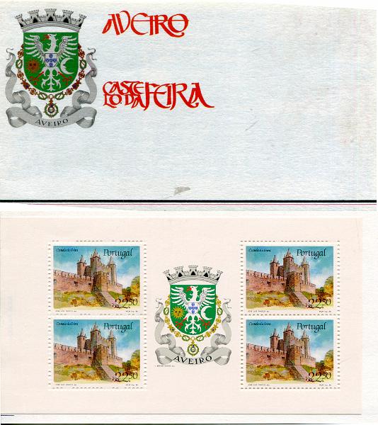 139.jpg -     Lote:    139                   Descrição:         1986 &mdash; Castelos e Brasões de Portugal * Castelo da Feira. MF CRT41 (selo 1750). Carteira completa com falta de impressão das legendas na capa da carteira. B e R.         CRT       Valor Base:     &euro; 50,00     Valor Venda:     &euro;      
