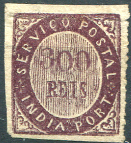 525.jpg -     Lote:    525                   Descrição:         1873 &mdash; Nativos. Tipo IA. MF18a, 300 reis violeta, papel azulado fino, denteado 12 &frac12; a 14 &frac12; de linha. Exemplar sem defeitos nem reparações com leve DUPLA IMPRESSÃO DO VALOR. Valor de catálogo &euro; 1.000.00.         *       Valor Base:     &euro; 200,00     Valor Venda:     &euro;      