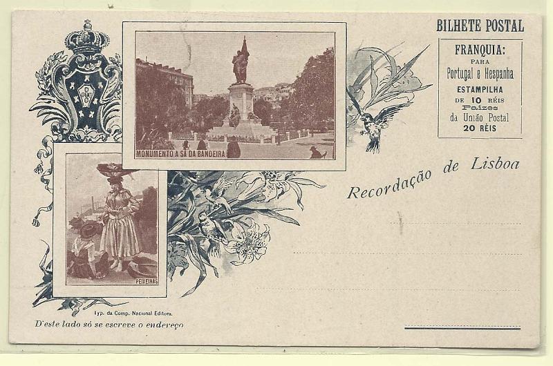 0518.jpg -     Lote:    518                   Descrição:         Lisboa (Recordação de) * Monumento a Sá da Bandeira + peixeira. Novo. B e R.        PI       Valor Base:     &euro; 12,00     Valor Venda:     &euro; 14,00       