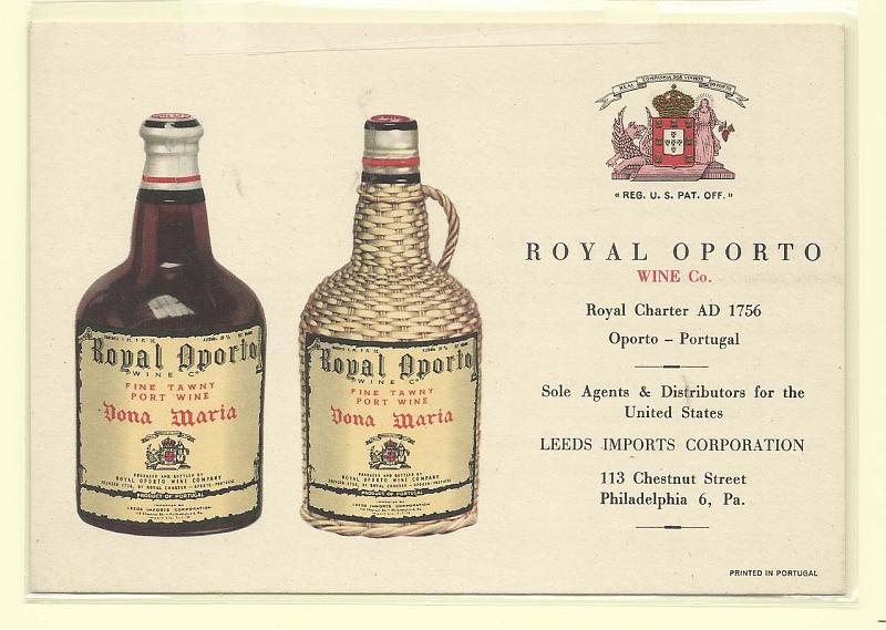0551.jpg -     Lote:    551                   Descrição:         Publicidade. Vinho do Porto &mdash; RoyalOporto. Novo.        PI       Valor Base:     &euro; 8,00     Valor Venda:     &euro; 8,00       