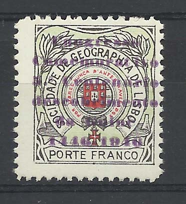 0603.jpg -     Lote:    603            Vinhetas       Descrição:         Vinheta. Sociedade de Geografia de Lisboa. Congresso Comemorativo do 5.º Centenário do Descobrimento da Guiné / 1446 &mdash; 1946. Sobrecarga castanha.        ***       Valor Base:     &euro; 10,00     Valor Venda:     &euro; 22,00       