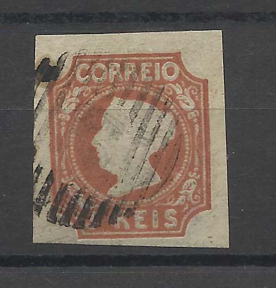 0833.jpg -     Lote:    833            Portugal       Descrição:         1853 &mdash; D. Maria II. CE1, 5 reis castanho avermelhado, cunho I. Selo usado com boas margens. Valor de catálogo &euro; 1.570,00.        O       Valor Base:     &euro; 150,00     Valor Venda:     Retirado     