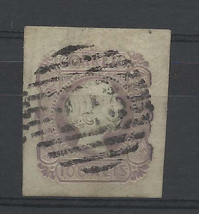0843.jpg -     Lote:    843            Portugal       Descrição:         1955/56 &mdash; D. Pedro V. Cabelos lisos. CE9, 100 reis lilás malva, com boas margens. Valor de catálogo 170,00.        O       Valor Base:     &euro; 20,00     Valor Venda:     Retirado     