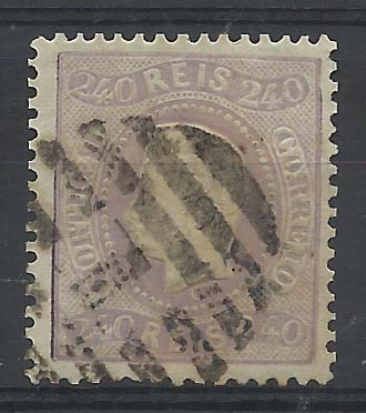 0885.jpg -     Lote:    885            Portugal       Descrição:         1867/70 &mdash; D. Luís I. Fita curva, denteados. CE35, 240 reis violeta claro. Valor de catálogo &euro; 868,00.        O       Valor Base:     &euro; 75,00     Valor Venda:     Retirado     