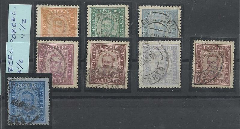 0933.jpg -     Lote:    933            Portugal       Descrição:         1892/93 &mdash; D. Carlos I, tipo Diogo Neto. CE68/78. Lote composto por 17 selos usados em diferentes papeis e denteados + duas cartas com selos de 5 reis (2), 10 reis e 50 reis. Lote a ver.        Lote       Valor Base:     &euro; 50,00     Valor Venda:     Retirado     