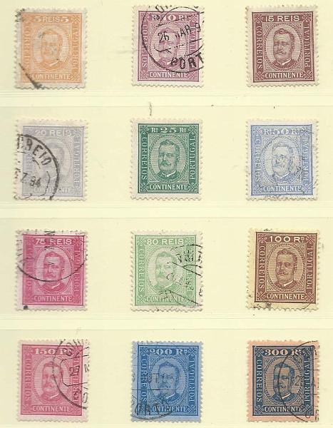 0934.jpg -     Lote:    934            Portugal       Descrição:         1892/93 &mdash; D. Carlos I Diogo Neto. CE68/79. Série completa em diferentes denteados e papeis. Lote a ver. Valor de catálogo &euro; 600,30.        O       Valor Base:     &euro; 50,00     Valor Venda:     Retirado     