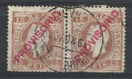 0939.jpg -     Lote:    939            Portugal       Descrição:         1892/93 &mdash; D. Luís I. Sobrecarga "PROVISORIO". CE84, 15 reis castanho, papel porcelana, denteado 13 &frac12;. Valor de catálogo &euro; 123,00.        O       Valor Base:     &euro; 12,00     Valor Venda:     &euro; 12,00       