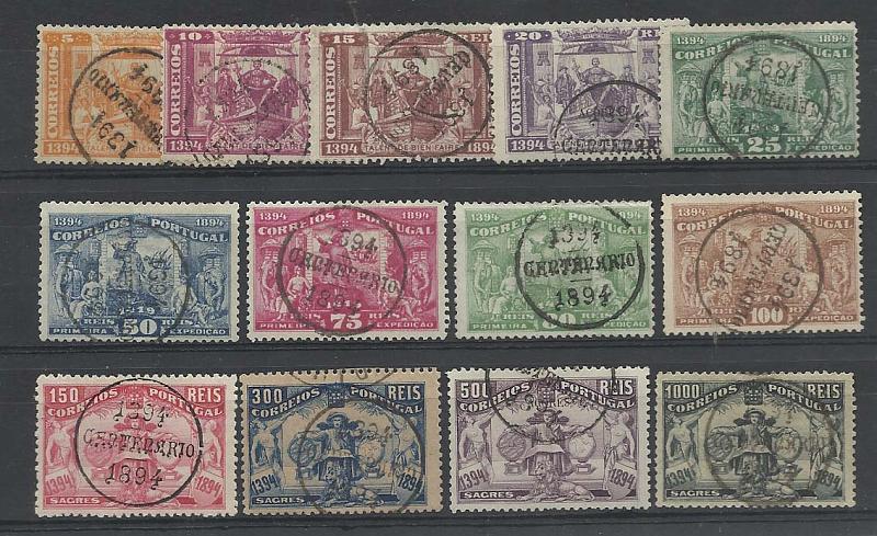 0948.jpg -     Lote:    948            Portugal       Descrição:         1894 &mdash; 5.º Centenário do Nascimento do Infante D. Henrique. CE98/110. Série completa obliterado com o carimbo comemorativo. Valor de catálogo &euro; 584,00.        O       Valor Base:     &euro; 50,00     Valor Venda:     &euro; 65,00       