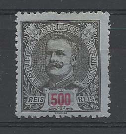 0961.jpg -     Lote:    961            Portugal       Descrição:         1895/96 &mdash; D. Carlos Mouchon. CE139, 500 reis, denteado 12 &frac12;. Valor de catálogo &euro; 206,00.        **       Valor Base:     &euro; 20,00     Valor Venda:     &euro; 30,00       