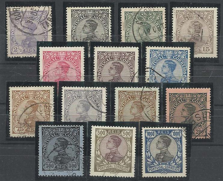 0966.jpg -     Lote:    966            Portugal       Descrição:         1910 &mdash; D. Manuel II. CE156/69. Série completa. Valor de catálogo &euro; 105,00.        O       Valor Base:     &euro; 12,00     Valor Venda:     &euro; 30,00       