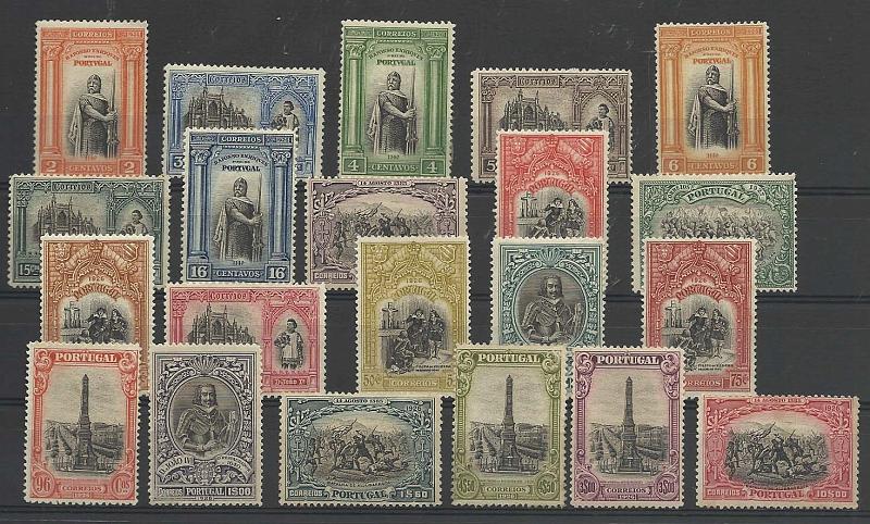 1006.jpg -     Lote:    1006            Portugal       Descrição:         1926 &mdash; Independência de Portugal * 1.ª emissão. CE361/81. Série completa. Dois selos regomados (CE378 e 380),. Valor de catálogo &euro; 288,00.        **       Valor Base:     &euro; 25,00     Valor Venda:     &euro; 32,00       