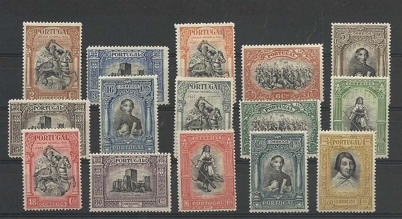 1014.jpg -     Lote:    1014            Portugal       Descrição:         1927 &mdash; Independência de Portugal * 2.ª emissão. CE420/34. Série completa. Valor de catálogo &euro; 140,00.        **       Valor Base:     &euro; 15,00     Valor Venda:     &euro; 22,00       
