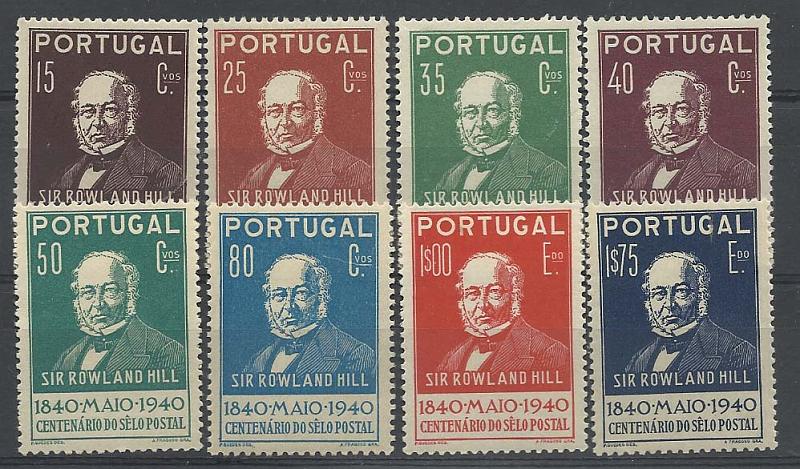 1032.jpg -     Lote:    1032            Portugal       Descrição:         1940 &mdash; 1.º Centenário do Selo Postal. CE599/606. Série completa. Valor de catálogo &euro; 147,00.        ***       Valor Base:     &euro; 36,00     Valor Venda:     Retirado     