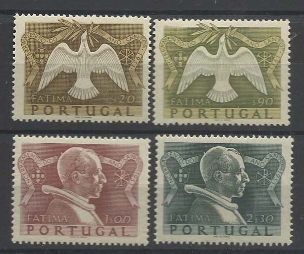 1063.jpg -     Lote:    1063            Portugal       Descrição:         1951 &mdash; Encerramento do Ano Santo. CE733/36. Série completa. Valor de catálogo &euro; 100,00.        ***       Valor Base:     &euro; 22,00     Valor Venda:     &euro; 38,00       
