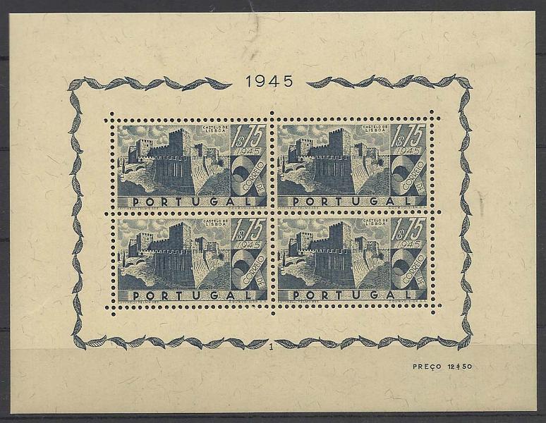 1109.jpg -     Lote:    1109            Portugal       Descrição:         1944 &mdash; Castelos de Portugal. CE BLC10. Valor de catálogo &euro; 185,00.        BLC**       Valor Base:     &euro; 20,00     Valor Venda:     &euro; 28,00       