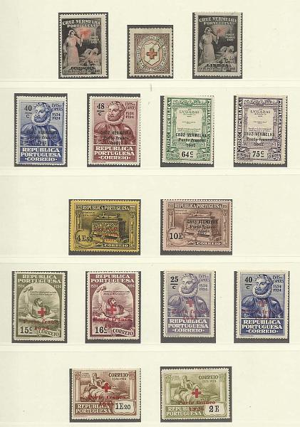 1120.jpg -     Lote:    1120            Portugal       Descrição:         1931/32 &mdash; Porte Franco. Cruz Vermelha Portuguesa. Centenário de Luís de Camões. CE CVP5/64 + CVP67/72. Séries completas. Valor de catálogo &euro; 175.50.        **       Valor Base:     &euro; 20,00     Valor Venda:     &euro; 32,00       