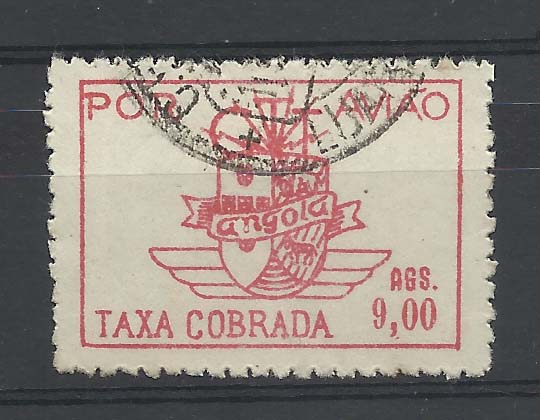1164.jpg -     Lote:    1164            Angola       Descrição:         1947 &mdash; Emblema dos CTT. CE CA16, 9,00 Ags vermelho. Valor de catálogo &euro; 375,00.        O       Valor Base:     &euro; 100,00     Valor Venda:     &euro; 170,00       