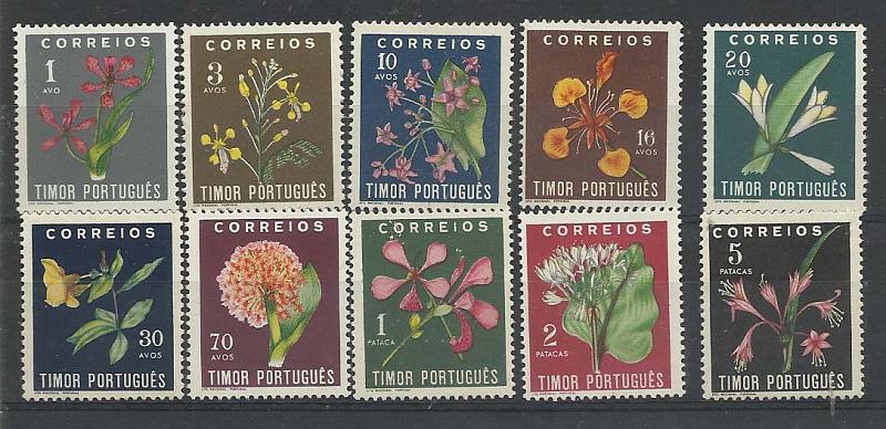 1347.jpg -     Lote:    1347            Timor       Descrição:         1950 &mdash; Flores Tropicais. CE275/284. Série completa. Valor de catálogo &euro; 154,00.        ***       Valor Base:     &euro; 40,00     Valor Venda:     &euro; 40,00       