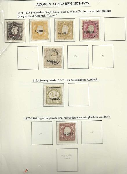 1642.jpg -     Lote:    1642                   Descrição:      Açores.   Lote composto por colecção montada em folhas de álbum, com selos novos e usados, muitas faltas. Lote a ver.        Lote       Valor Base:     &euro; 75,00     Valor Venda:     &euro; 95,00       