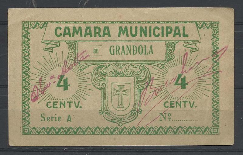 1667.jpg -     Lote:    1667                   Descrição:         Grândola, Câmara Municipal. 4c verde. MA1068. Bela e escassa.        CDL       Valor Base:     &euro; 12,00     Valor Venda:     &euro; 16,00       
