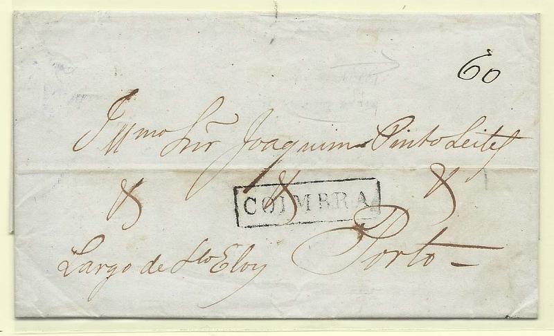1690.jpg -     Lote:    1690      Lotes pelo Correio              Descrição:      Coimbra   &mdash; A preto, GM CBR12 em carta datada de Coimbra (27.04.49) para o Porto, com o porte de 60 reis manuscrito a sépia.        Carta       Valor Base:     &euro; 8,00     Valor Venda:     Retirado     
