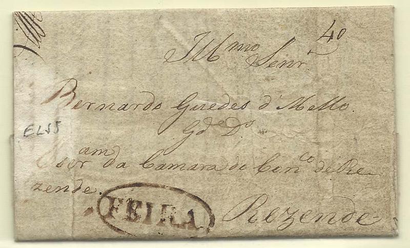 1691.jpg -     Lote:    1691      Lotes pelo Correio              Descrição:      Feira   &mdash; A sépia. GM VFR3 em carta datada de Souto Redondo (27.04.40) para Resende com o porte de 40 reis manuscrito a sépia. Carta com mancha oleosa. Lote a ver.        Carta       Valor Base:     &euro; 10,00     Valor Venda:     Retirado     