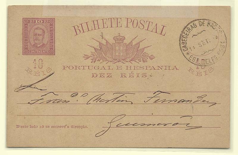 1774.jpg -     Lote:    1774      Lotes pelo Correio       Portugal        Descrição:         1892 &mdash; D. Carlos I Diogo Neto. OM13, 10 reis lilás-castanho, papel camurça, circulado de Cabeceiras de basto (11.09.93) para o Porto.        IC       Valor Base:     &euro; 5,00     Valor Venda:     &euro; 11,00       