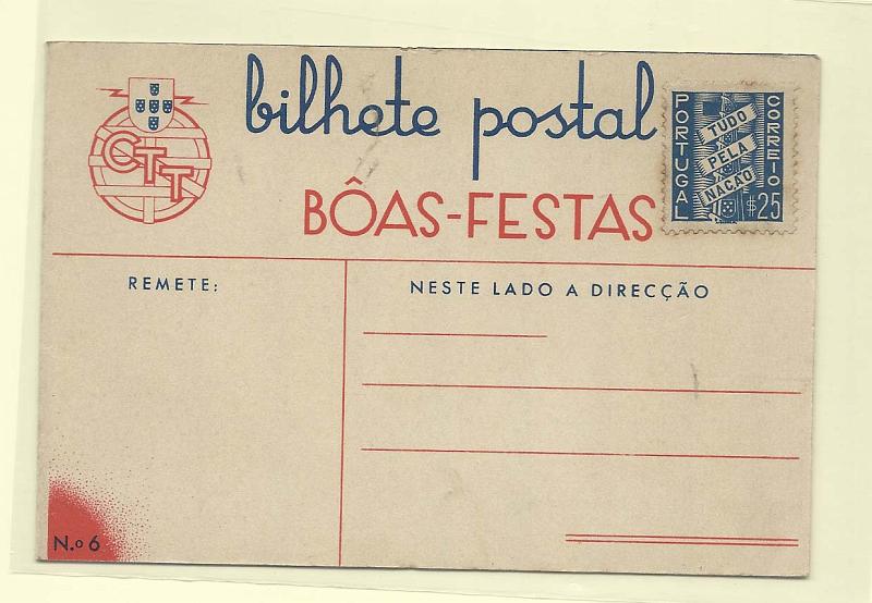 1784.jpg -     Lote:    1784      Lotes pelo Correio       Portugal        Descrição:         1936 &mdash; Tudo pela Nação com selo adesivo. OM I, n.º 6, $25 azul. Novo.        IN       Valor Base:     &euro; 10,00     Valor Venda:     &euro; 10,00       