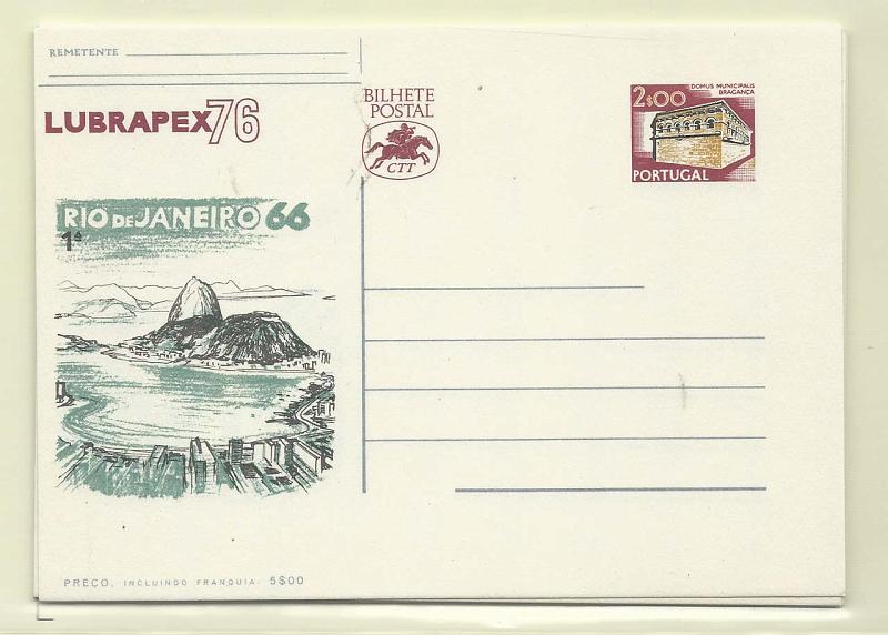1808.jpg -     Lote:    1808      Lotes pelo Correio       Portugal        Descrição:         1976 &mdash; Lubrapex. Selo tipo Paisagens e Monumentos. OM166, 2$00 lilás-vermelho e castanho. Colecção completa de 6 inteiros novos.        IN       Valor Base:     &euro; 6,00     Valor Venda:     &euro; 6,00       