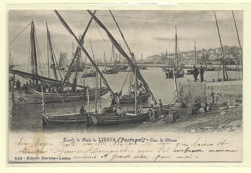 1942.jpg -     Lote:    1942      Lotes pelo Correio              Descrição:         Lisboa * Trecho do Porto de Lisboa &mdash; Cães do Aterro. Edição Martins (625). Circulado.        PI       Valor Base:     &euro; 6,00     Valor Venda:     Retirado     