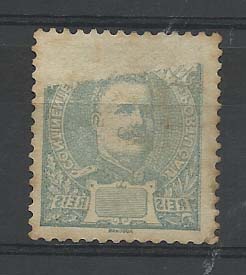2024.jpg -     Lote:    2024      Lotes pelo Correio       Portugal        Descrição:         1895/96 &mdash; D. Carlos I Mouchon. CE131, 25 reis verde azul. Selo com impressão da moldura no verso por decalque.        O       Valor Base:     &euro; 5,00     Valor Venda:     &euro; 12,00       