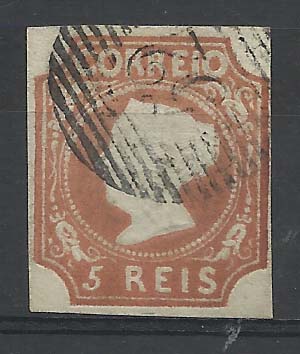2031.jpg -     Lote:    2031      Lotes pelo Correio       Portugal        Descrição:         1853 &mdash; D. Maria II. CE1, 5 reis cunho I com margens curtas. Valor de catálogo &euro; 1.570,00.        O       Valor Base:     &euro; 75,00     Valor Venda:     Retirado     