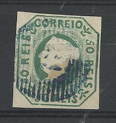 2033.jpg -     Lote:    2033      Lotes pelo Correio       Portugal        Descrição:         1853 &mdash; D. Maria II. CE3, 50 reis verde com margens curtas. Valor de catálogo &euro; 1.770,00.        O       Valor Base:     &euro; 75,00     Valor Venda:     &euro; 75,00       