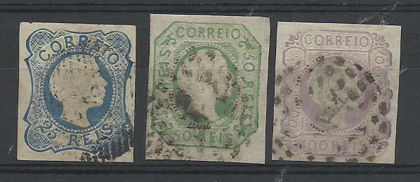 2037.jpg -     Lote:    2037      Lotes pelo Correio       Portugal        Descrição:         1855/56 &mdash; D. Pedro V. Cabelos lisos. CE7/9. Margens normais. Valor de catálogo &euro; 343,00.        O       Valor Base:     &euro; 30,00     Valor Venda:     &euro; 32,00       