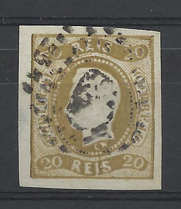 2050.jpg -     Lote:    2050      Lotes pelo Correio       Portugal        Descrição:         1866/67 &mdash; D. Luís I. Fita curva, não denteados. CE21, 20 reis bistre, com margens normais. Valor de catálogo &euro; 113,00.        O       Valor Base:     &euro; 12,00     Valor Venda:     Retirado     