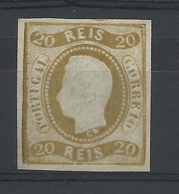 2051.jpg -     Lote:    2051      Lotes pelo Correio       Portugal        Descrição:         1866/67 &mdash; D. Luís I. Fita curva, não denteados. CE21, 20 reis. Selo sem goma e relevo pouco vincado.        *       Valor Base:     &euro; 20,00     Valor Venda:     Retirado     
