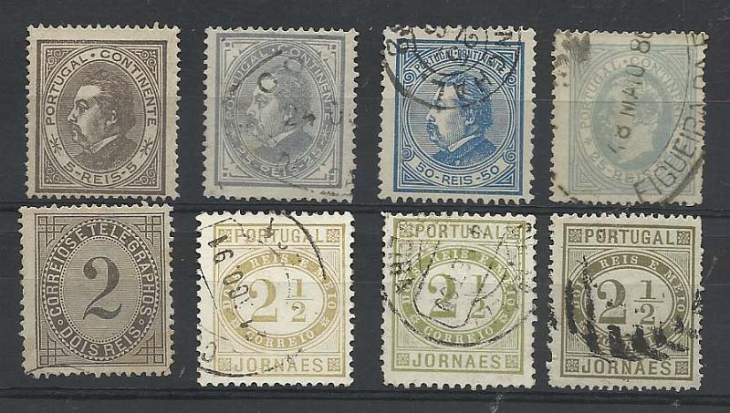 2073.jpg -     Lote:    2073      Lotes pelo Correio       Portugal        Descrição:         1876/84 &mdash; Jornaes +. D. Luís I de perfil + Taxa de telegramas. CE48 (3) + CE52/55 + CE59.         O       Valor Base:     &euro; 15,00     Valor Venda:     Retirado     