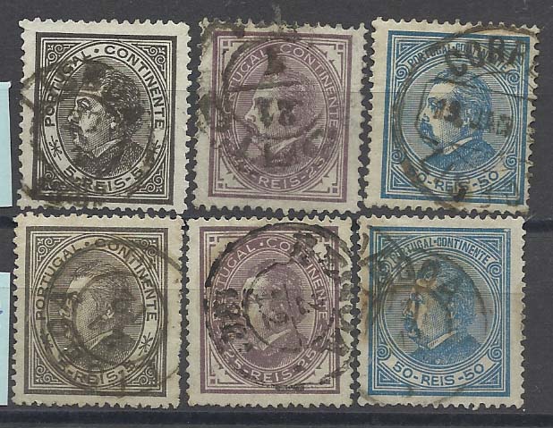 2074.jpg -     Lote:    2074      Lotes pelo Correio       Portugal        Descrição:         1880/81 &mdash; D. Luís I de perfil. CE52/53 e 55. Dois conjuntos de 3 selos em denteados 12 &frac12; e 13 &frac12; cada. Valor de catálogo &euro; 68,40.        O       Valor Base:     &euro; 15,00     Valor Venda:     &euro; 15,00       