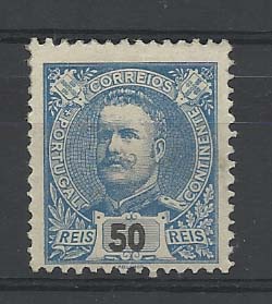 2101.jpg -     Lote:    2101      Lotes pelo Correio       Portugal        Descrição:         1895/96 &mdash; D. Carlos I Mouchon. CE132, 50 reis azul. Valor de catálogo &euro; 149,00.        **       Valor Base:     &euro; 15,00     Valor Venda:     &euro; 19,00       