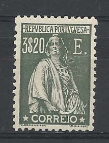 2130.jpg -     Lote:    2130      Lotes pelo Correio       Portugal        Descrição:         1924/26 &mdash; Ceres. CE295, 3$20 verde oliva. Valor de catálogo &euro; 77,30.        **       Valor Base:     &euro; 8,00     Valor Venda:     &euro; 12,00       