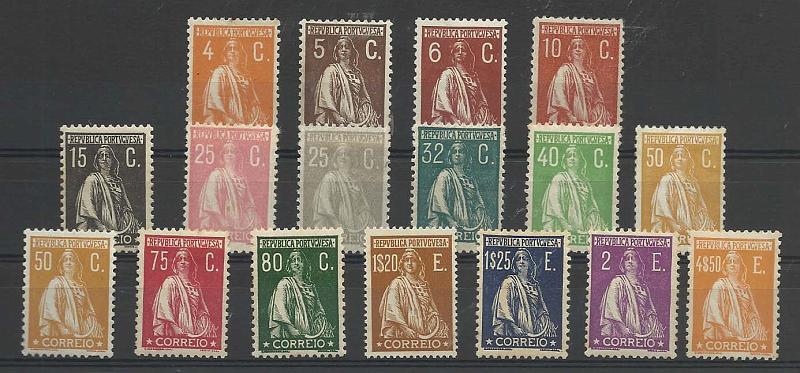 2143.jpg -     Lote:    2143      Lotes pelo Correio       Portugal        Descrição:         1930 &mdash; Ceres. Gravura retocada. CE495/512. Série completa regomada. Valor de catálogo &euro; 166,00.        RG**       Valor Base:     &euro; 15,00     Valor Venda:     &euro; 25,00       