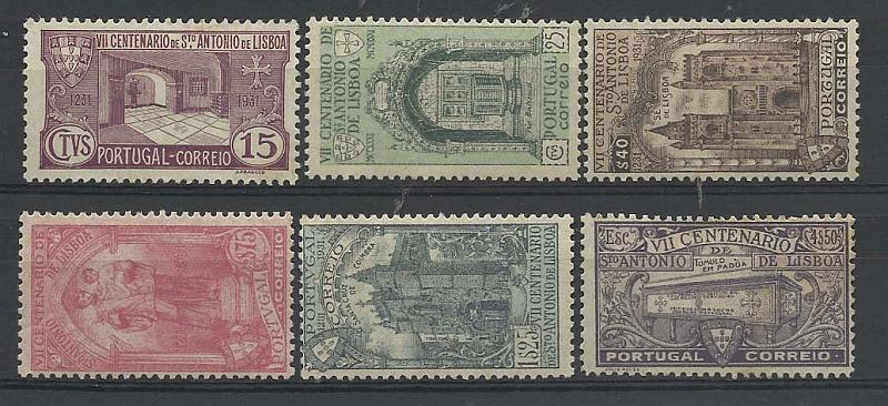 2145.jpg -     Lote:    2145      Lotes pelo Correio       Portugal        Descrição:         1931 &mdash; 7.º Centenário da Morte de S. António. CE531/36. Série completa. Selo de 4$50 com manchas no verso. Lote a ver. Valor de catálogo &euro; 180,00.        **       Valor Base:     &euro; 15,00     Valor Venda:     &euro; 15,00       