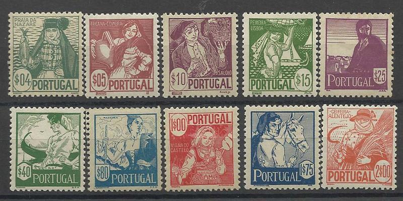 2164.jpg -     Lote:    2164      Lotes pelo Correio       Portugal        Descrição:         1941 &mdash; Costumes Portugueses ª 1.ª emissão. CE607/616. Série completa. Selo de 1$00 regomado. Lote a ver. Valor de catálogo &euro; 134,00.        **       Valor Base:     &euro; 15,00     Valor Venda:     &euro; 17,00       