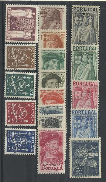 2169.jpg -     Lote:    2169      Lotes pelo Correio       Portugal        Descrição:         1945/48 &mdash; Navegadores portugueses + Centenário Escola Naval + Centenário banco Portugal + Centenário Padroeira de Portugal + Exposição de Obras Públicas. CE644/51 + CE660/63 + CE672 + CE673/76 + CE695. As cinco séries completas. Valor de catálogo &euro; 66,90.        **       Valor Base:     &euro; 7,00     Valor Venda:     &euro; 12,00       