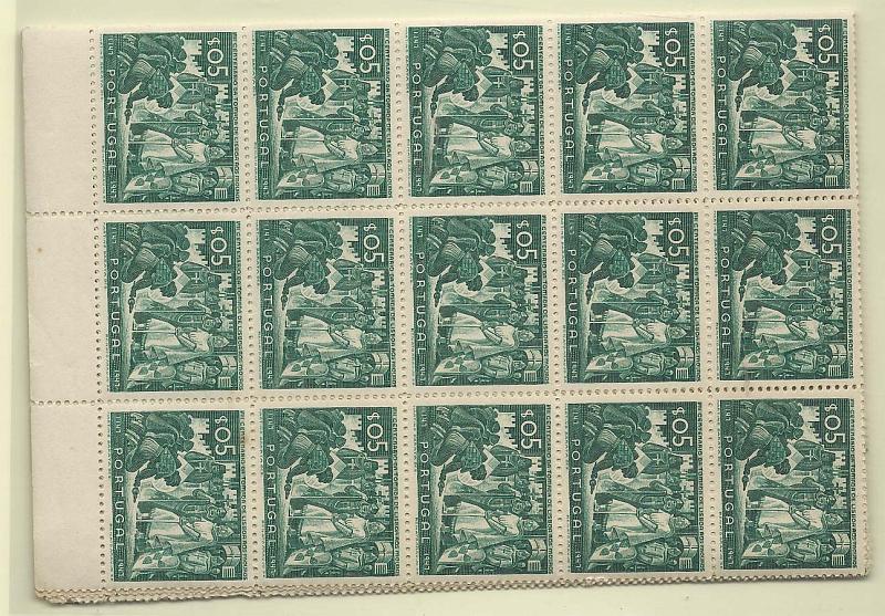 2177.jpg -     Lote:    2177      Lotes pelo Correio       Portugal        Descrição:         1947 &mdash; 8.º Centenário da Tomada de Lisboa aos Mouros. CE685, $05, verde. Folha completa de 100 selos. Valor de catálogo &euro; 35,00.        ***       Valor Base:     &euro; 3,00     Valor Venda:     Retirado     