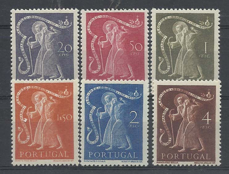 2188.jpg -     Lote:    2188      Lotes pelo Correio       Portugal        Descrição:         1950 &mdash; 4.º Centenário da Morte de S. João de Deus. CE723/28. Série completa. Valor de catálogo &euro; 110,00.        ***       Valor Base:     &euro; 10,00     Valor Venda:     &euro; 17,00       