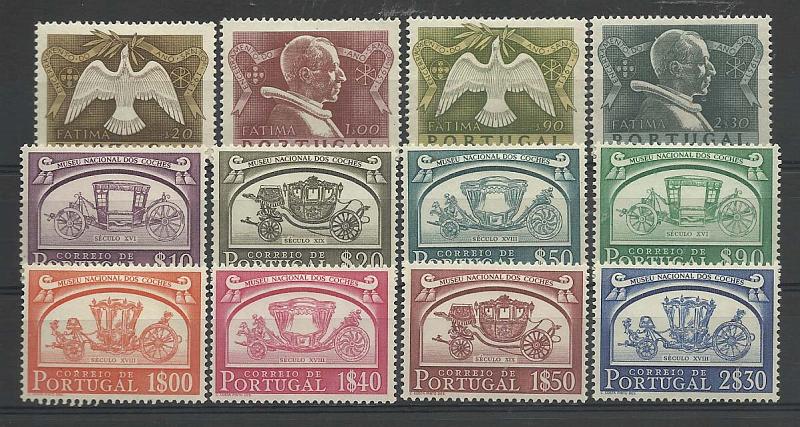 2192.jpg -     Lote:    2192      Lotes pelo Correio       Portugal        Descrição:         1951/52 &mdash; Encerramento do Ano santo + Museu Nacional dos Coches. CE733/36 + CE741/748. Duas séries completas. Valor de catálogo &euro; 67,35.        **       Valor Base:     &euro; 6,00     Valor Venda:     &euro; 6,00       